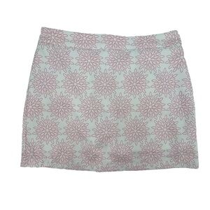 Pebble Beach Performance Pink White Floral Golf Mini Skort Size 6 Women’s